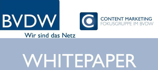 BVDW-Whitepaper zum Download: Neue Formen im Content Marketing