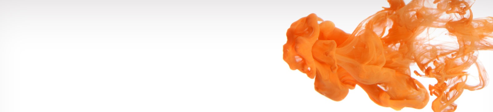 Kontakt-Banner, orangefarbene Tinte auf weißem Hintergrund