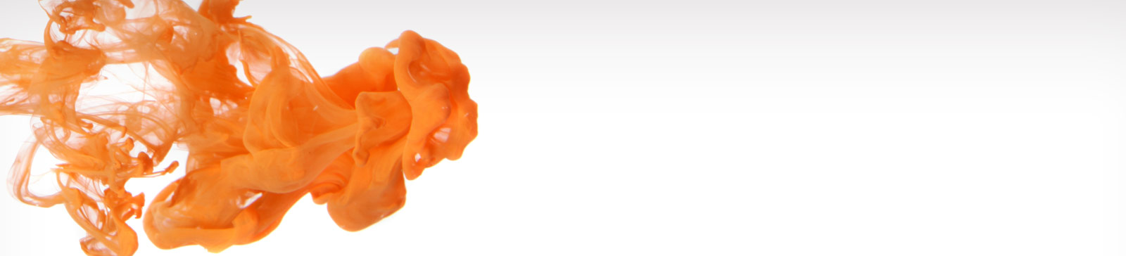 Kontakt-Banner, orangefarbene Tinte auf weißem Hintergrund