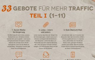 Infografik: Die ersten elf der 33 Gebote für mehr Traffic – Airmotion Media