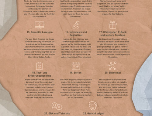 Infografik: Die zweiten elf Content-Marketing-Tricks für mehr Traffic Noch eine Runde sammeln und keinen Website-Besuch(er) mehr auslassen