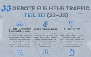 Infografik: Die finalen elf der 33 Gebote für mehr Traffic – Airmotion Media