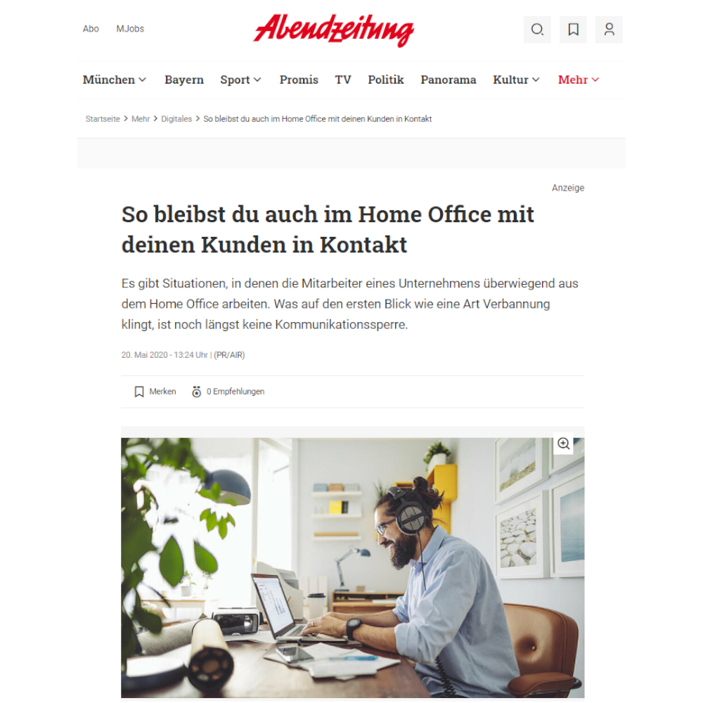 Beispiel Advertorial Abendzeitung