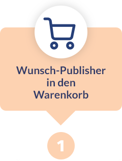 Advertorial buchen: Schritt 1 - Publisher in den Warenkorb