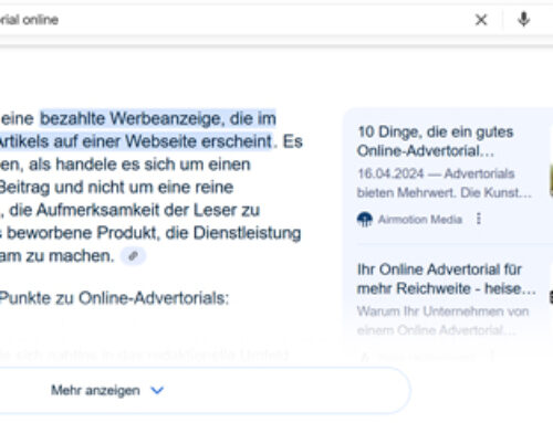 Mit Advertorials in die KI-Antworten Wie Du bezahlte Inhalte für KI-Suchen optimierst und damit ihre Sichtbarkeit im "neuen Zeitalter der Suchergebnisse" steigerst