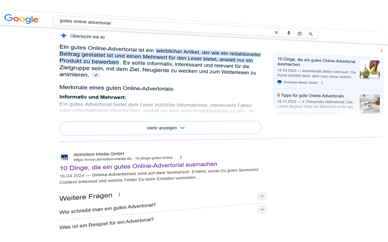 GEO und das Erscheinen in den KI-Antworten wird immer wichtiger – Airmotion Media